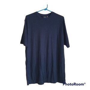 jf j. Ferrar Knit Ribbed Crewneck Dress Shirt Size Medium, Navy NWOT